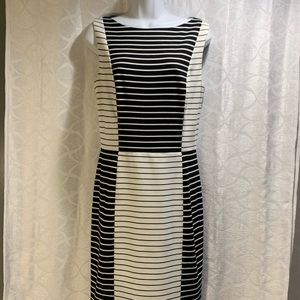 Sleeveless Striped Chaps Dress